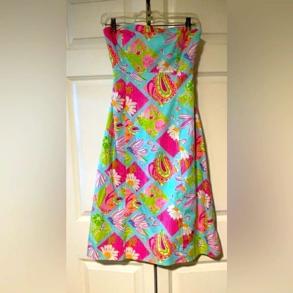 Lilly Pulitzer Sabrina strapless dress size 4 - Picture 1 of 7